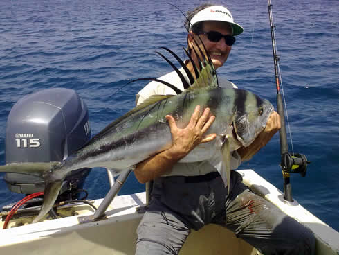 Inshore Fishing for Roosterfish. Guanacaste, Costa Rica